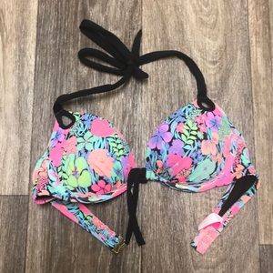 Victoria's Secret push-up floral bikini top 34 B